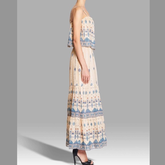 Joie Sorne B Silk Maxi Tiered Dress - Picture 2 of 7